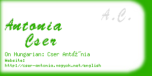 antonia cser business card